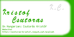 kristof csutoras business card